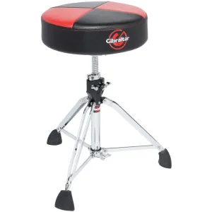 GIBRALTAR 9608RQPRB Siège Rond Vinyle Pro Damier Black/Red