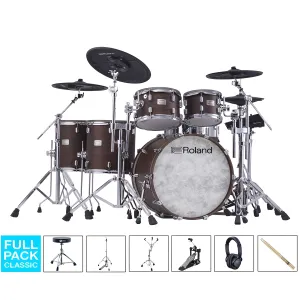ROLAND VAD716 Batterie V-Drums Acoustic Satin Walnut Full Pack