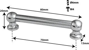 Coquille Spare Drum Tube Lug - Double Tirant - 70Mm