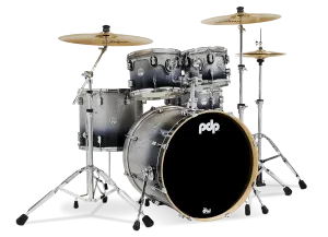 PDP Concept Maple Batterie 22"/5pcs Silver/Black Fade Lacquer