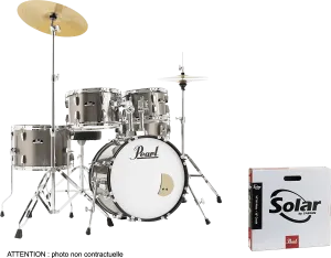 PEARL Roadshow Batterie 18"/5pcs Pack Sabian 2 Cymbales Bronze Metallic