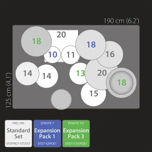 EFNOTE Pro 705 Batterie Heavy Set