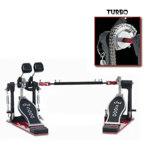 DW CP5002TDL3 Pedale Grosse Caisse Double 5000 Turbo Gaucher W/Housse