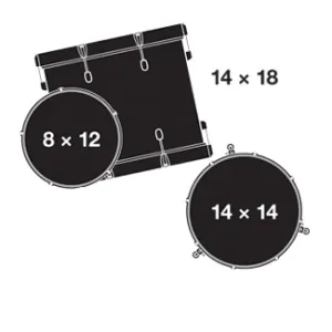 GRETSCH Renown Maple Batterie 18"/3pcs Piano Black