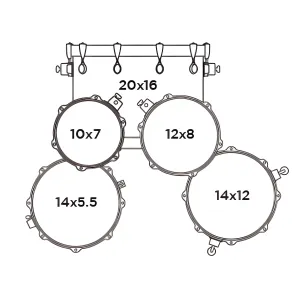 MAPEX Mars Birch Batterie 20"/5pcs Twilight Sparkle