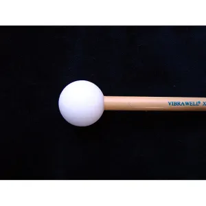 VIBX1R Mailloche Xylo Vibrawell Rot Paire Delrin Blanc Ex-hard 25 Mm