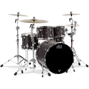 DW Performance Lacquer Batterie 22"/4pcs Ebony Stain