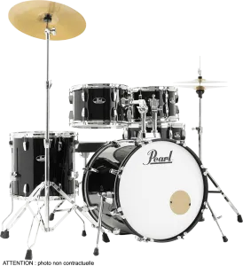 PEARL Roadshow Batterie 20"/5pcs Pack Sabian 2 Cymbales Jet Black