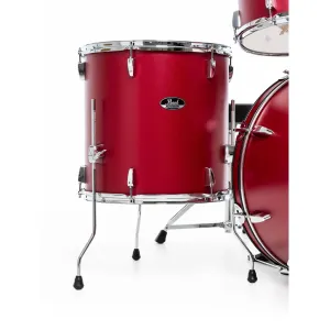 PEARL Roadshow Plus Batterie 20"/5pcs 3 Cymbales Matte Red