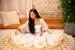 Set Bols Sonic Energy Solfeggio Crystal - 6Pcs