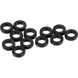 Rondelle Pearl Nylon Black (X12)