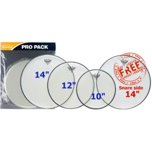 REMO Pack Ambassador 10"/12"/14" Clear + Ambassador 14" Hazy