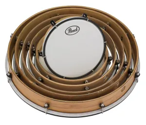 Tambourin Pearl 14" Accordable - Peau Sablee - Bois