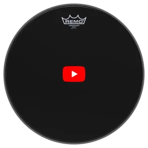 REMO Ebony 24" Bass Ambassador