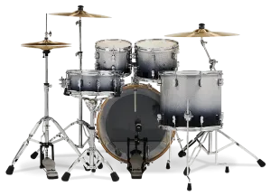 PDP Concept Maple Batterie 22"/5pcs Silver/Black Fade Lacquer