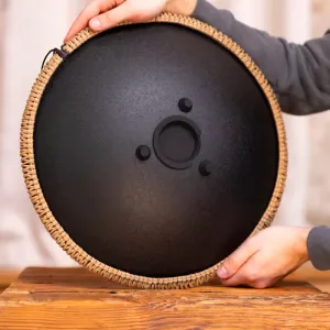 Tongue Drum Meinl Sonic Energy Octave Steel - Black Floral - D Kurd