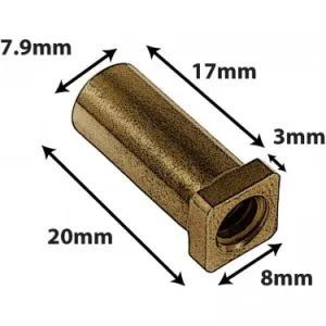 Cheminee Sparedrum Carree Snsq20Rl 20mm - Laiton Laque (X4)