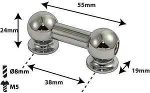 Coquille Spare Drum Tube Lug - Double Tirant - 38Mm