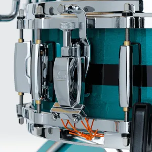 PEARL Masters Maple Pure Caisse Claire 14"x 6.5" Aqua Turquoise Stripe