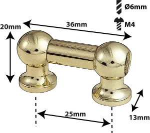 Coquille Spare Drum Tube Lug - Mono Tirant - 25mm - Gold