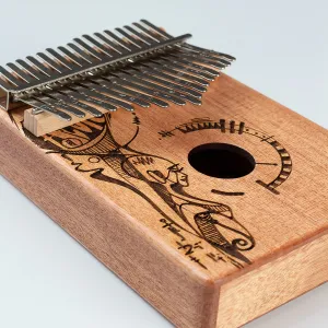 Kalimba Sela 17 Lames Hollow Mahogany - Peaceful Mind