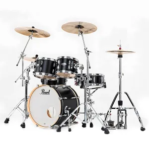 PEARL Professional Series Fusion Batterie 20"/4pcs Matte Caviar Black