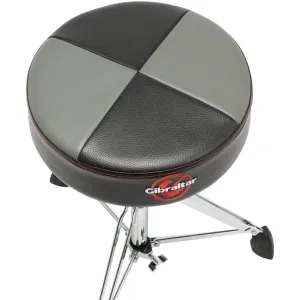 GIBRALTAR 9608RQPGB Siège Rond Vinyle Pro Damier Black/Grey