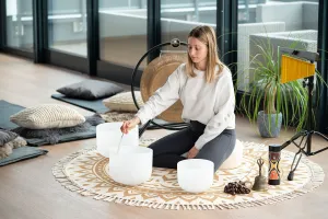 Tapis Meinl Sonic Energy Meditation 200Cm - Vintage Gold - Floral Des