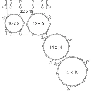 MAPEX Saturn Evolution Batterie 22"/5pcs Exotic Night Forest Burst