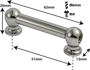 Coquille Spare Drum Tube Lug - Double Tirant - 51Mm