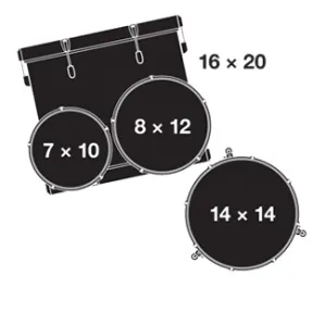 GRETSCH Renown Maple Batterie 20"/4pcs Piano Black