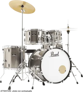 PEARL Roadshow Batterie 20"/5pcs Pack Sabian 2 Cymbales Bronze Metallic