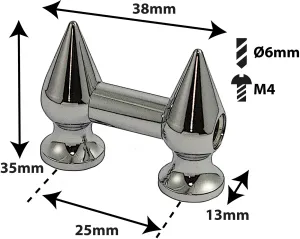 Coquille Spare Drum Tube Lug - Double Tirant - 25Mm