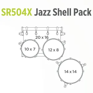 MAPEX Saturn Batterie 22"/4pcs Teal Blue