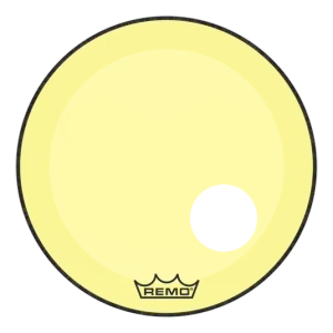 REMO Colortone 22" Powerstroke 3 Bass Yellow W/Hole