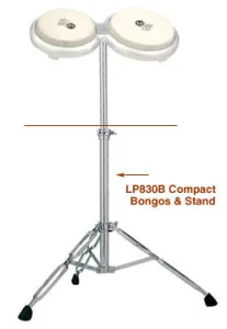 LATIN PERCUSSION LP830B Stand Bongos Compact Bongos