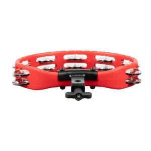 MEINL HTMT2R Tambourin Headliner Demi-Lune 2 Rangs Acier Red w/clamp