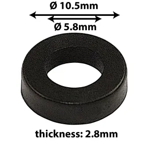 Rondelle Sparedrum Nylon - Black (X20)