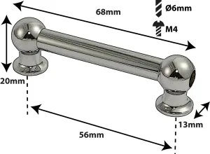 Coquille Spare Drum Tube Lug - Double Tirant - 56Mm