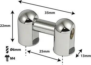 Coquille Spare Drum Tube Lug - Double Tirant - 25Mm