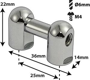 Coquille Spare Drum Tube Lug - Simple Tirant - 25Mm