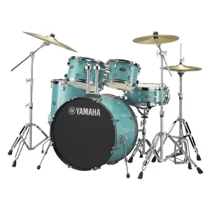 YAMAHA Rydeen Batterie 20"/5Pcs Turquoise Glitter + Cymbales