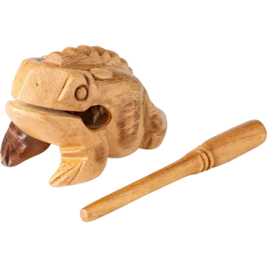 Guiro Nino Grenouille Bois Naturel - Medium