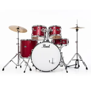 PEARL Roadshow Batterie 22"/5pcs - Pack Sabian 2cymb - Matte Red