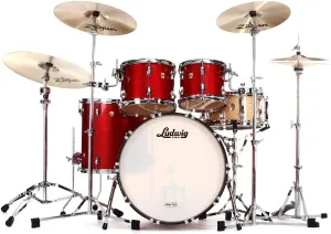LUDWIG Classic Maple Batterie 22"/4pcs Red Sparkle