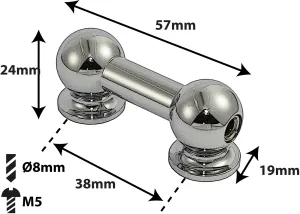 Coquille Spare Drum Tube Lug - Simple Tirant - 38Mm