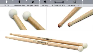 ROHEMA 613321 Mailloche Kombi SticksFeutre 25mm 