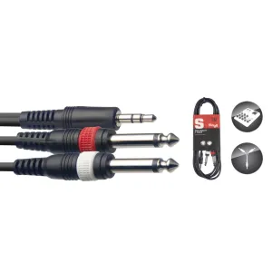 Stagg Syc3/Mpsb2Pe Cable Jack Y - Stereo 3.5 / Mono 6.35 - 3M