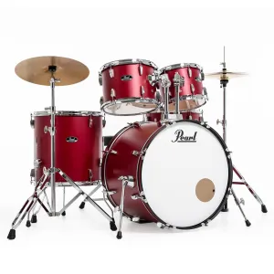 PEARL Roadshow Batterie 22"/5pcs - Pack Sabian 2cymb - Matte Red