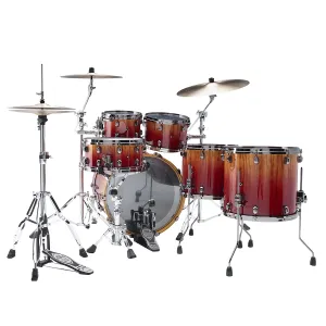 TAMA Starclassic Walnut/Birch Batterie 22"/5pcs Vermilion Bosse Fonce, Black Nickel